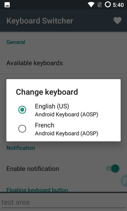 Keyboard Switcher screenshot
