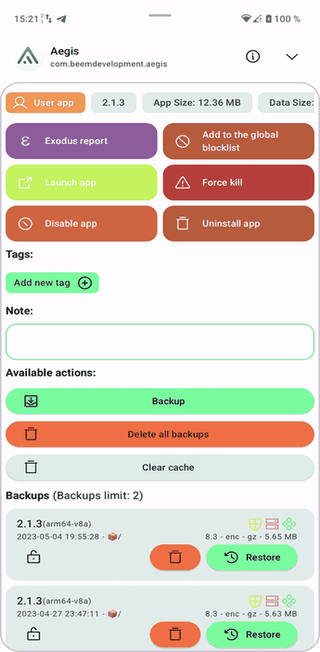 Neo Backup screenshot