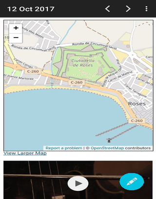 Diary screenshot