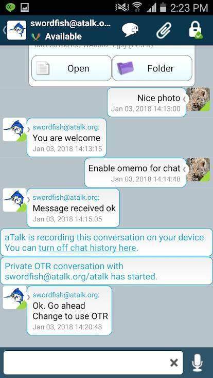 aTalk screenshot