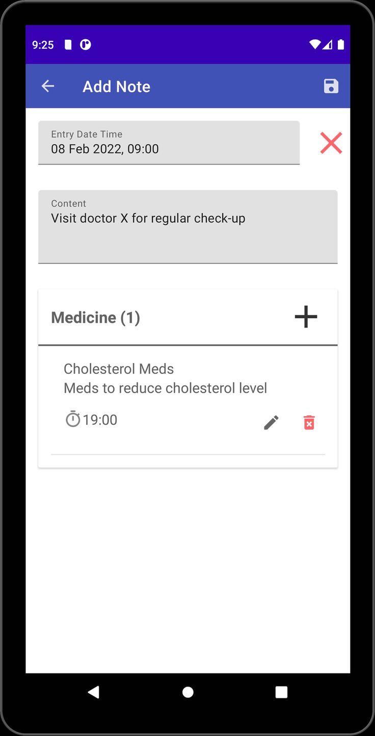 Medic Log screenshot