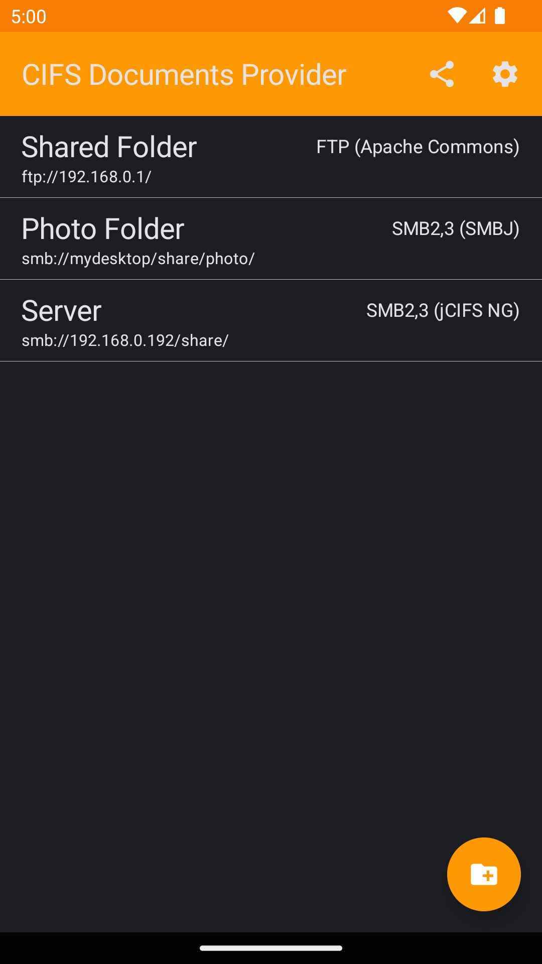 CIFS Documents Provider screenshot