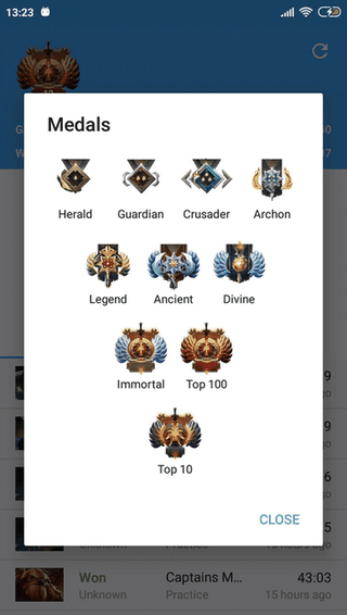 Dagger: Dota 2 Stats screenshot