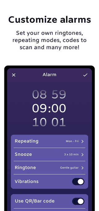 QRAlarm screenshot