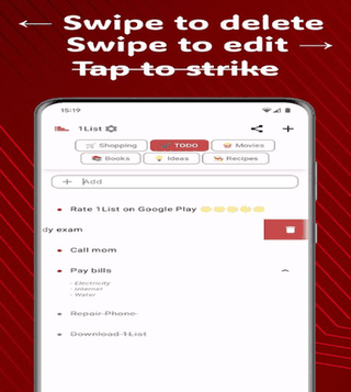 1List screenshot