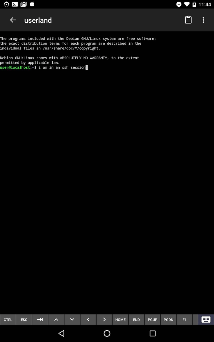 UserLAnd screenshot