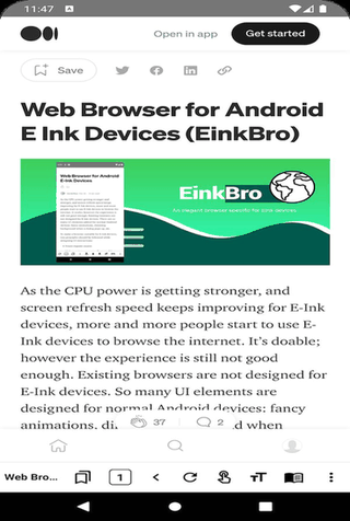 EinkBro screenshot