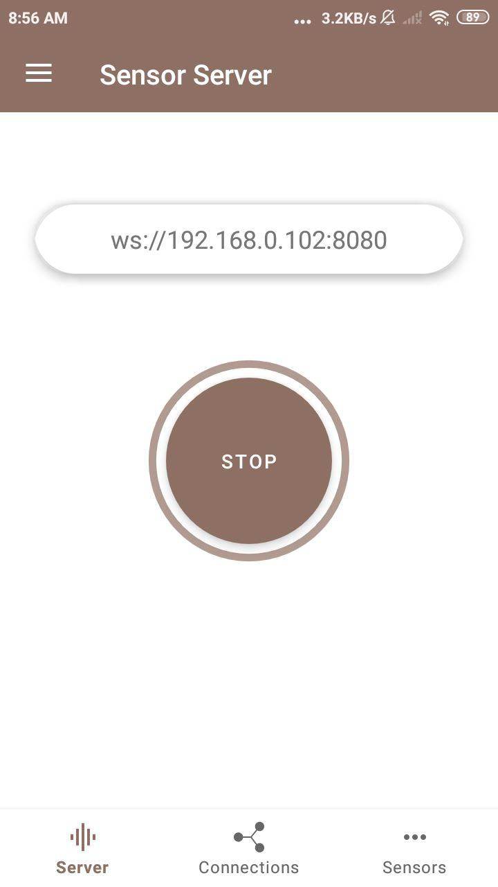 Sensor Server screenshot