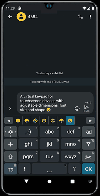 Traditional T9 screenshot