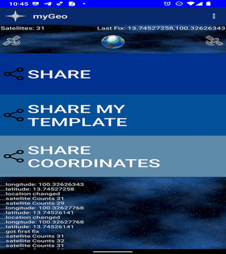 Mygeo screenshot