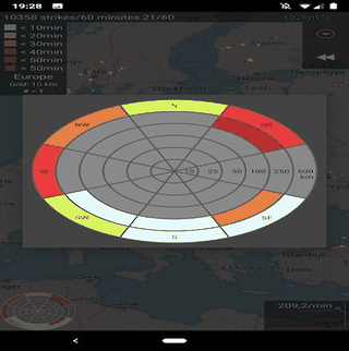 Blitzortung Lightning Monitor screenshot