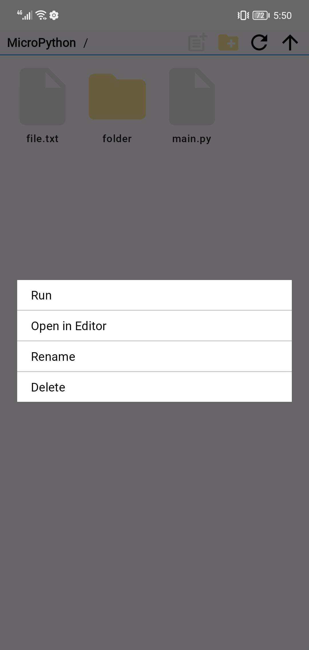 Micro REPL screenshot