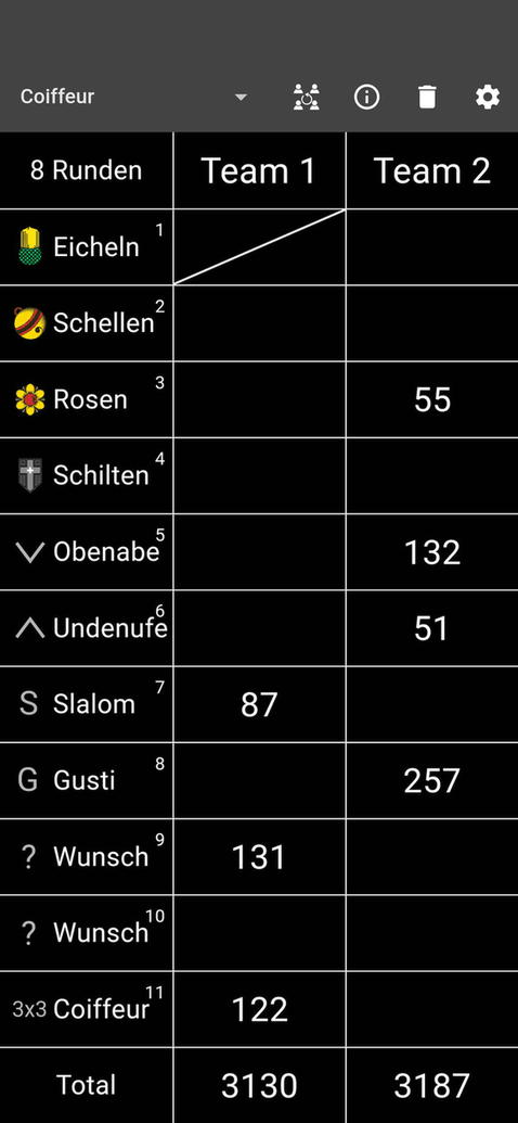 Jass board screenshot