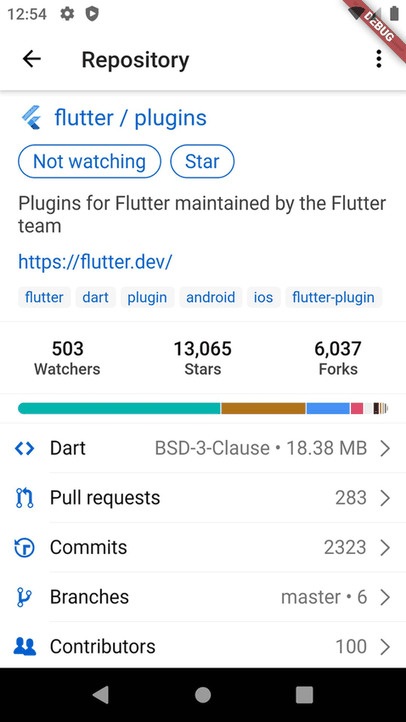 GitTouch screenshot