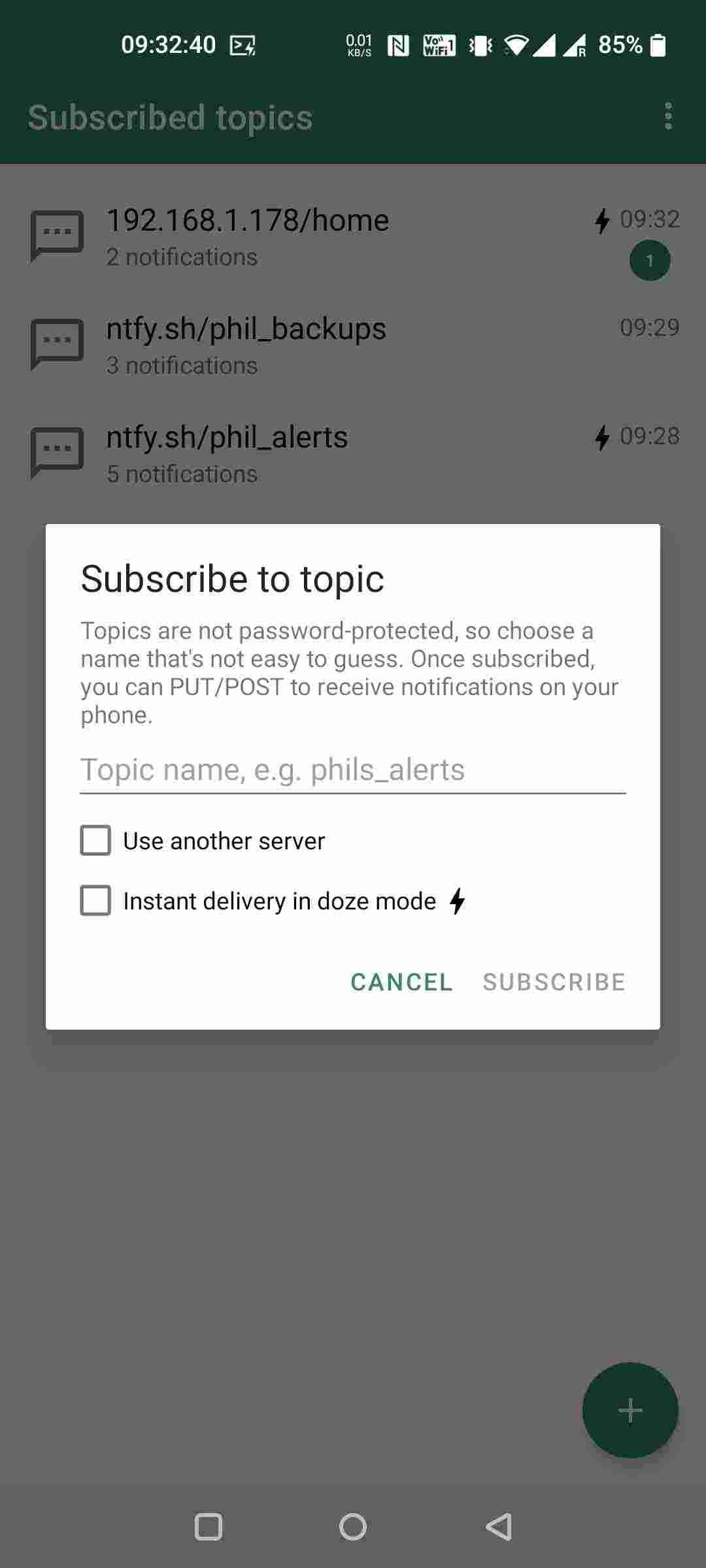 ntfy screenshot