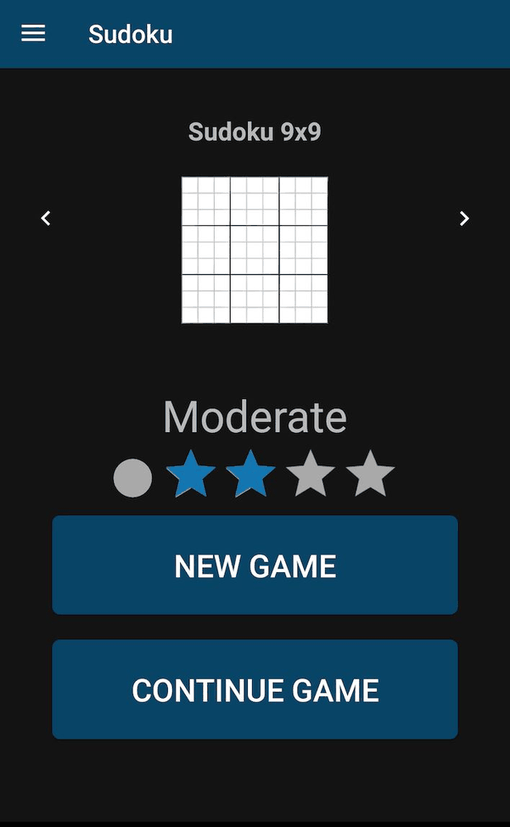 Sudoku screenshot
