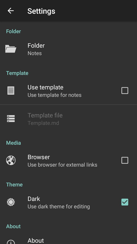 Notes screenshot
