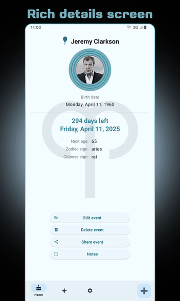 Birday screenshot