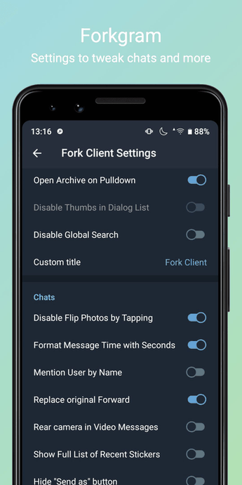 Forkgram screenshot