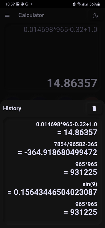 Calculator screenshot