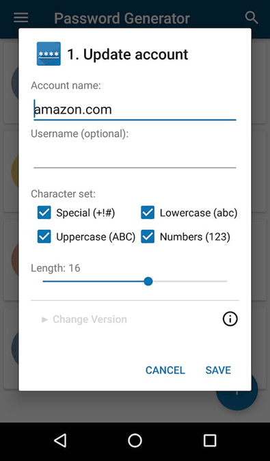 Password Generator (PFA) screenshot