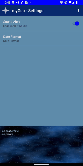 Mygeo screenshot
