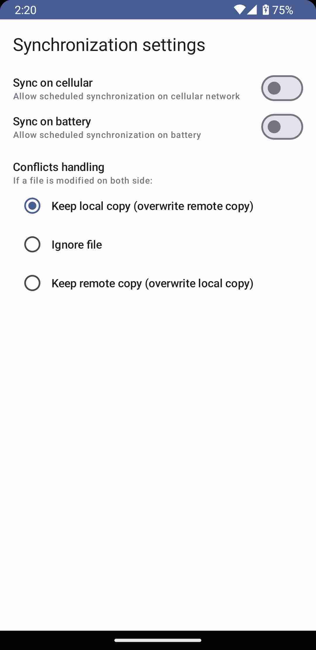 EasySync screenshot