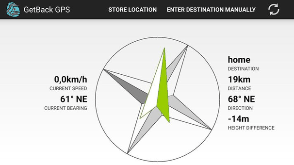 GetBack GPS screenshot
