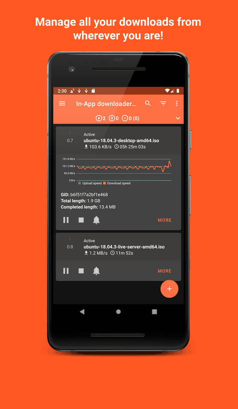 Aria2App screenshot