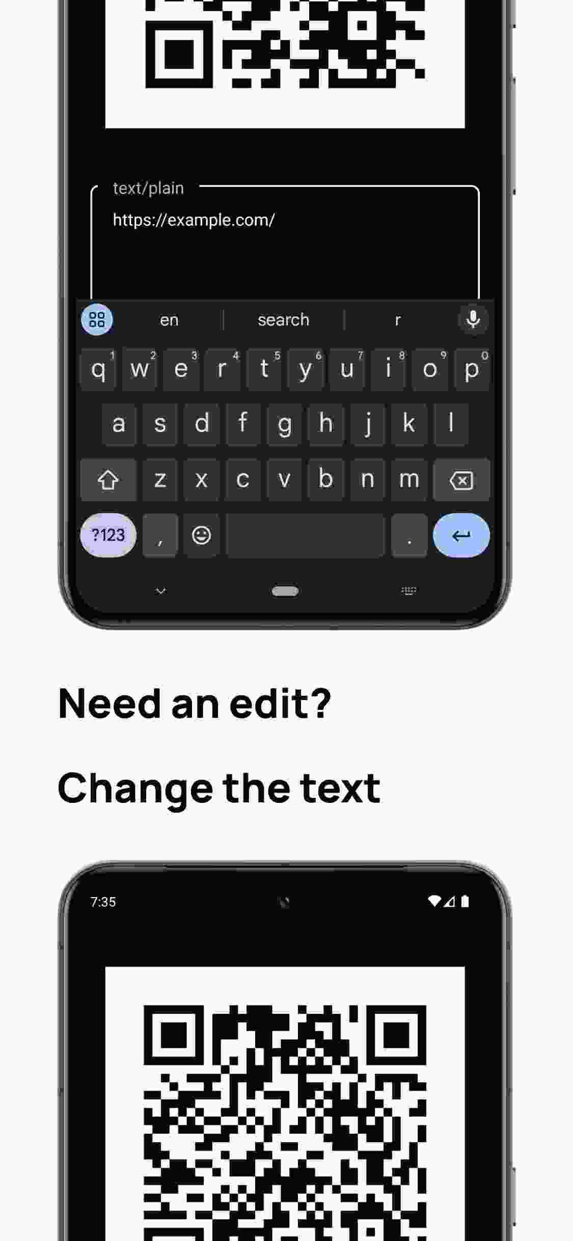 QRshare screenshot