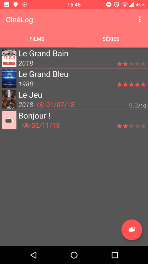 CineLog screenshot