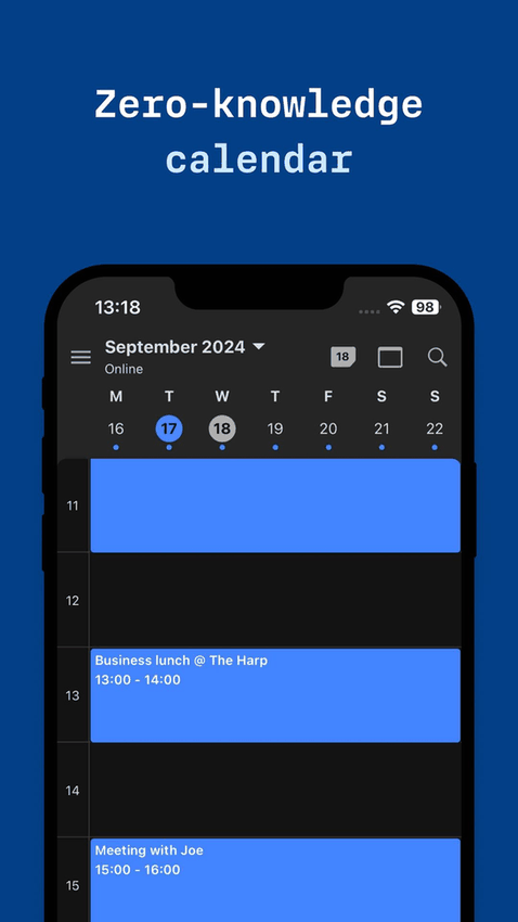 Tuta Calendar screenshot