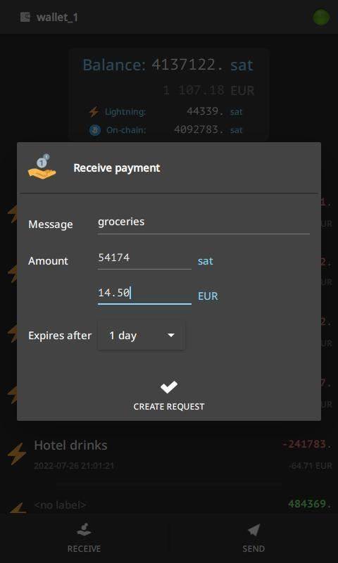 Electrum Bitcoin Wallet screenshot