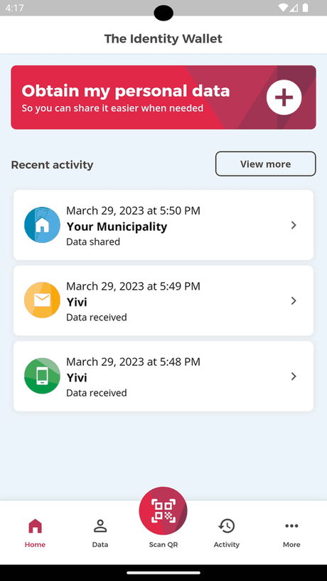 Yivi screenshot