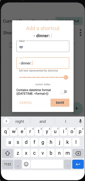 DailyLog screenshot