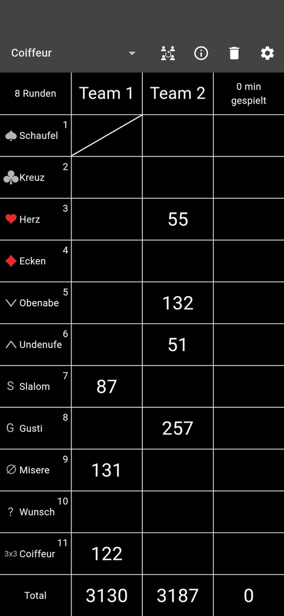 Jass board screenshot