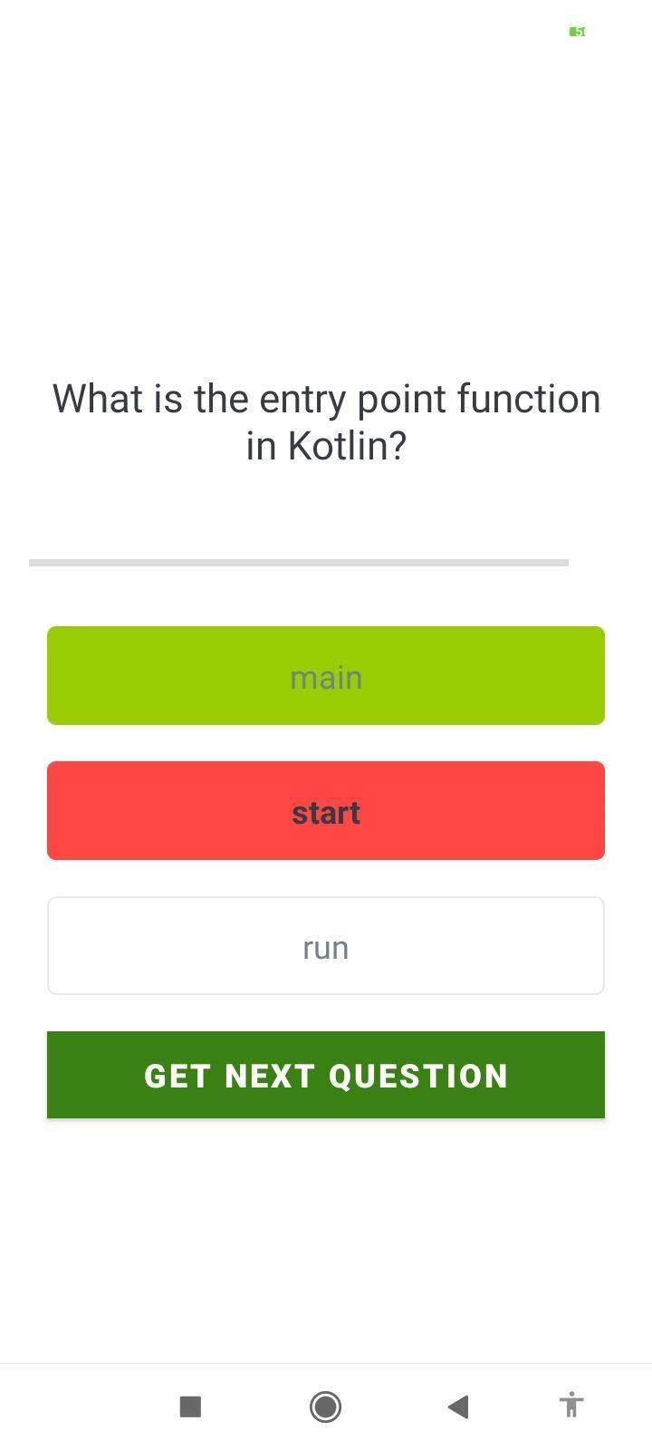 Kotlin Quiz screenshot
