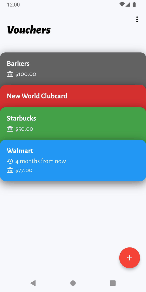 Voucher Vault screenshot