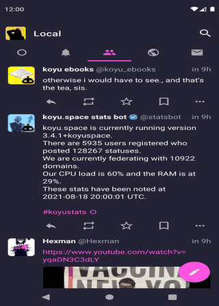 koyu.space screenshot