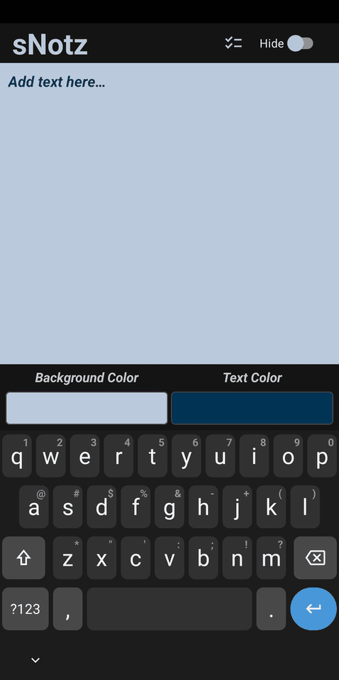sNotz screenshot