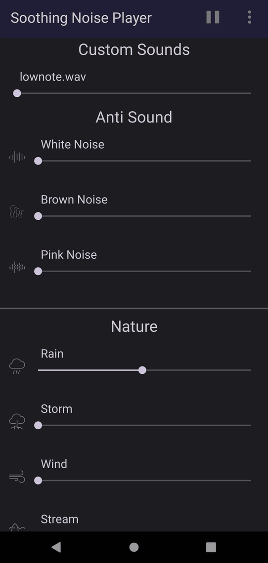 Soothing Noise Player screenshot