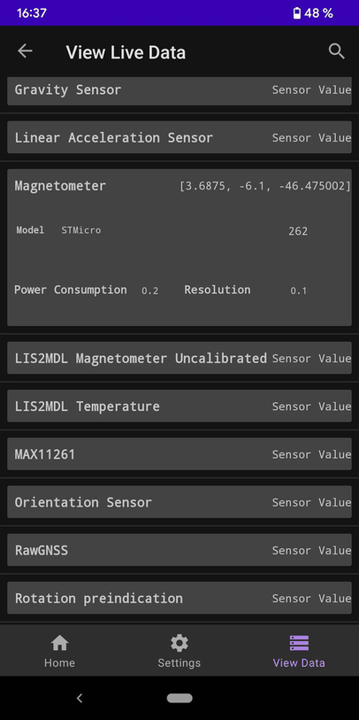 Sensorkraken screenshot