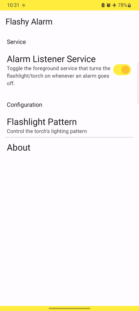 Flashy Alarm screenshot