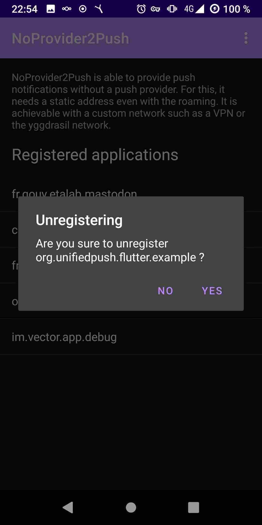 NoProvider2Push screenshot