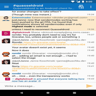 Quasseldroid screenshot