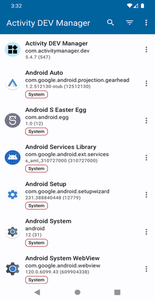 Activity Manager screenshot