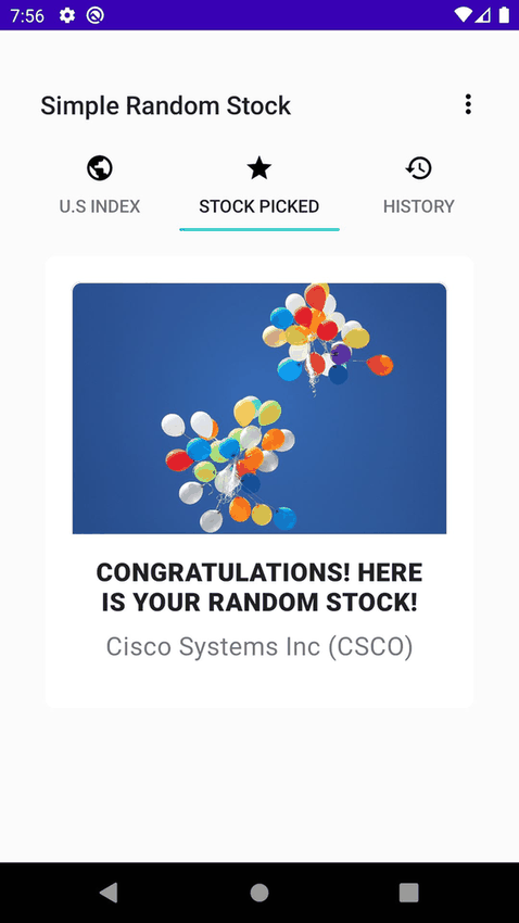 Simple Random Stock screenshot