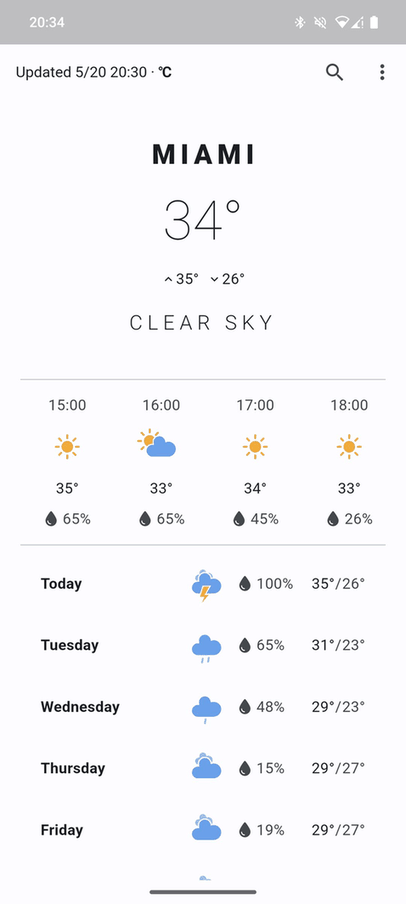 Clima screenshot