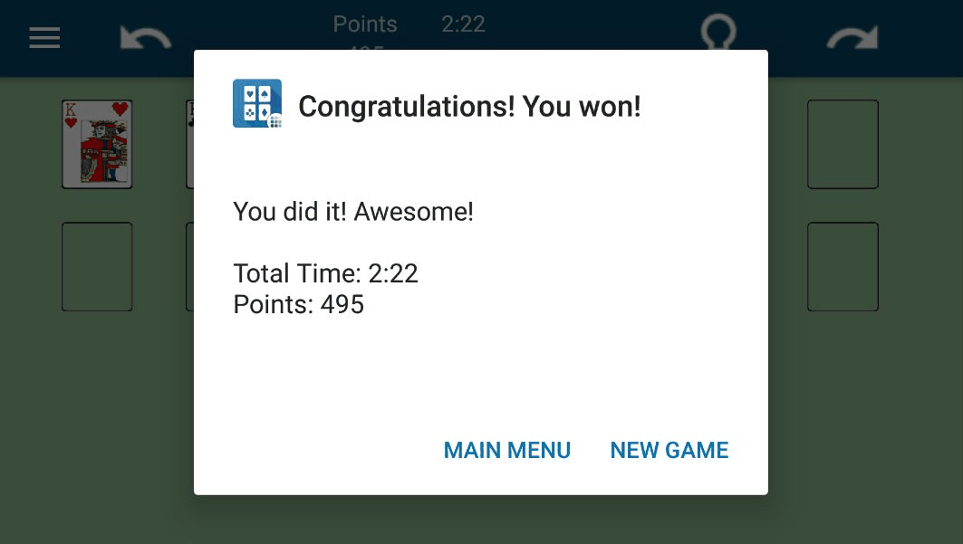 Solitaire screenshot