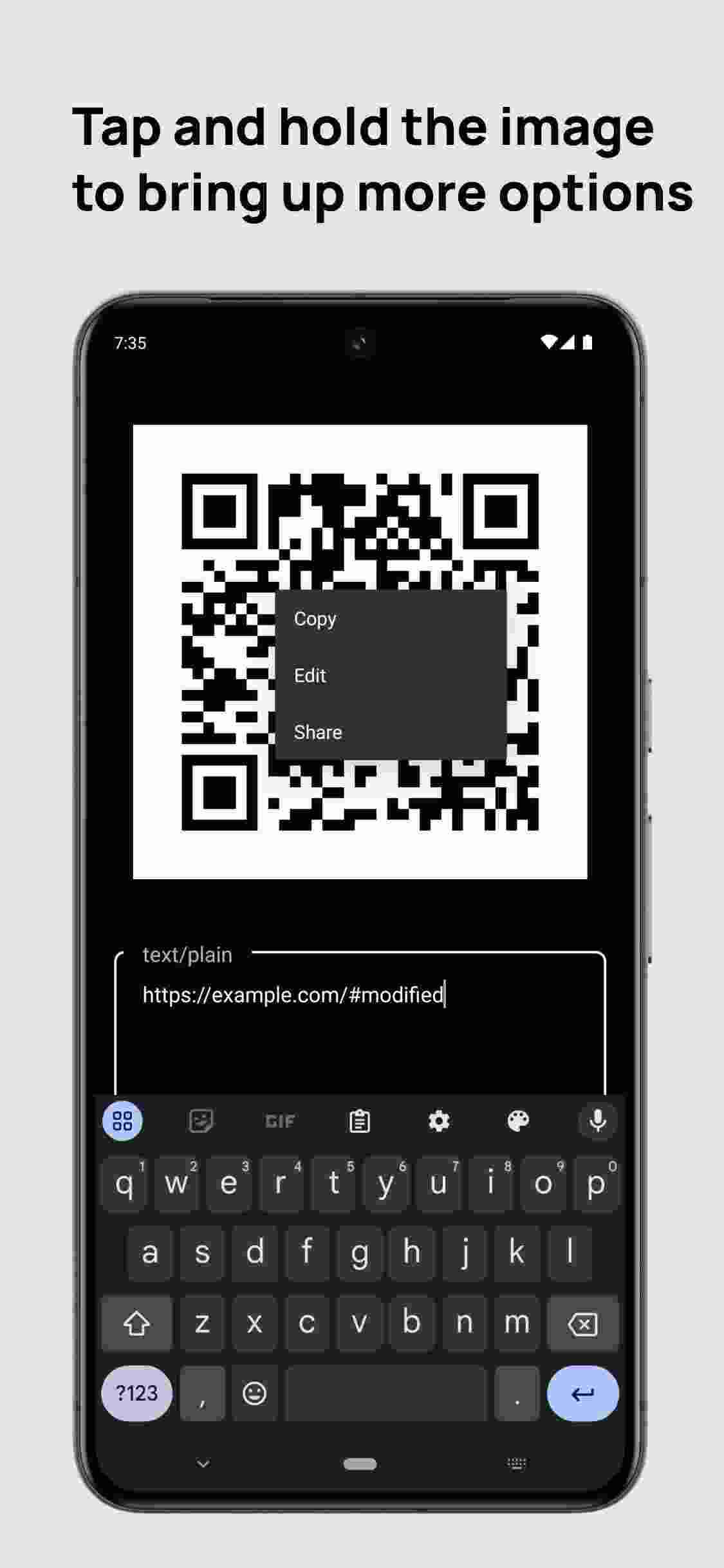 QRshare screenshot